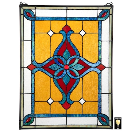 Design Toscano St. Katherine's Row Tiffany-Style Stained Glass Window TF28019